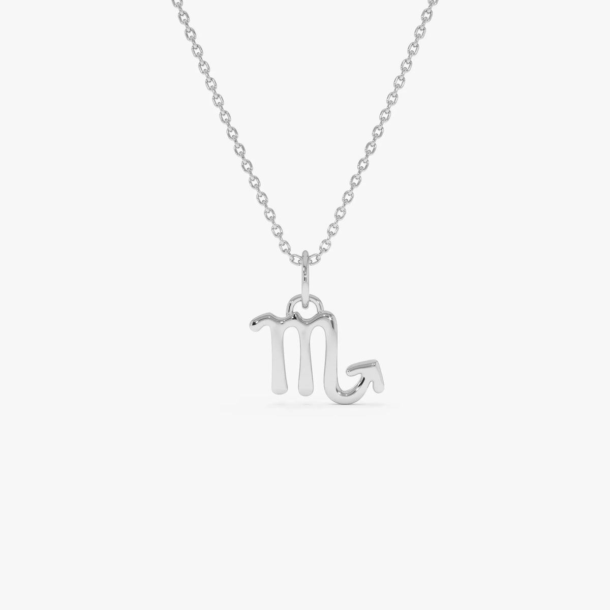 14k Solid Gold Scorpio Zodiac Charm Pendant Necklace