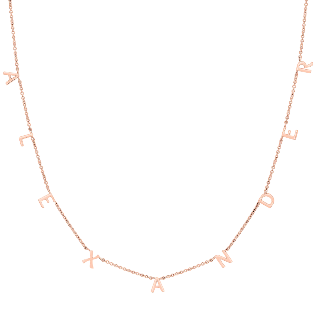 Mini Spaced Letter Necklace