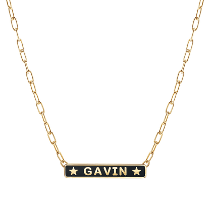 Custom Enamel ID Necklace