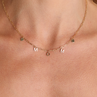 Paperclip Link Custom Charm Necklace