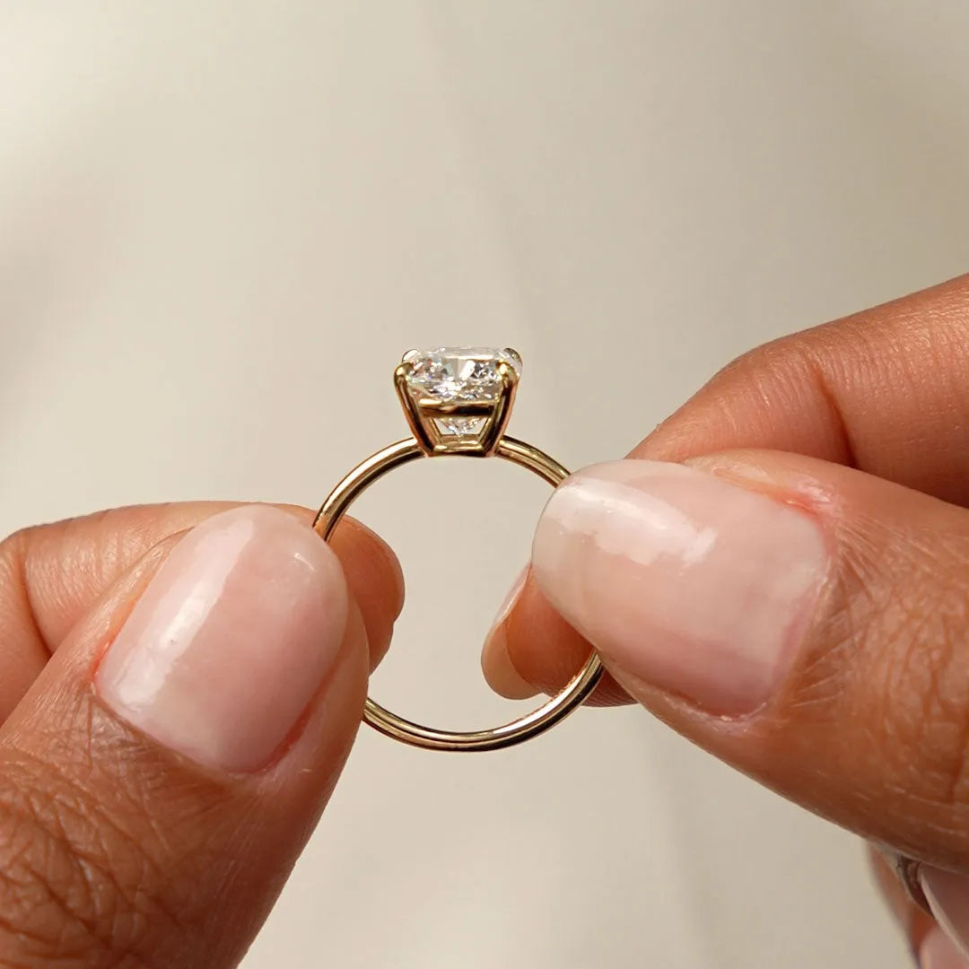 2.00 Ctw 14k Cushion Cut Lab Grown Diamond Engagement Ring - Evianne