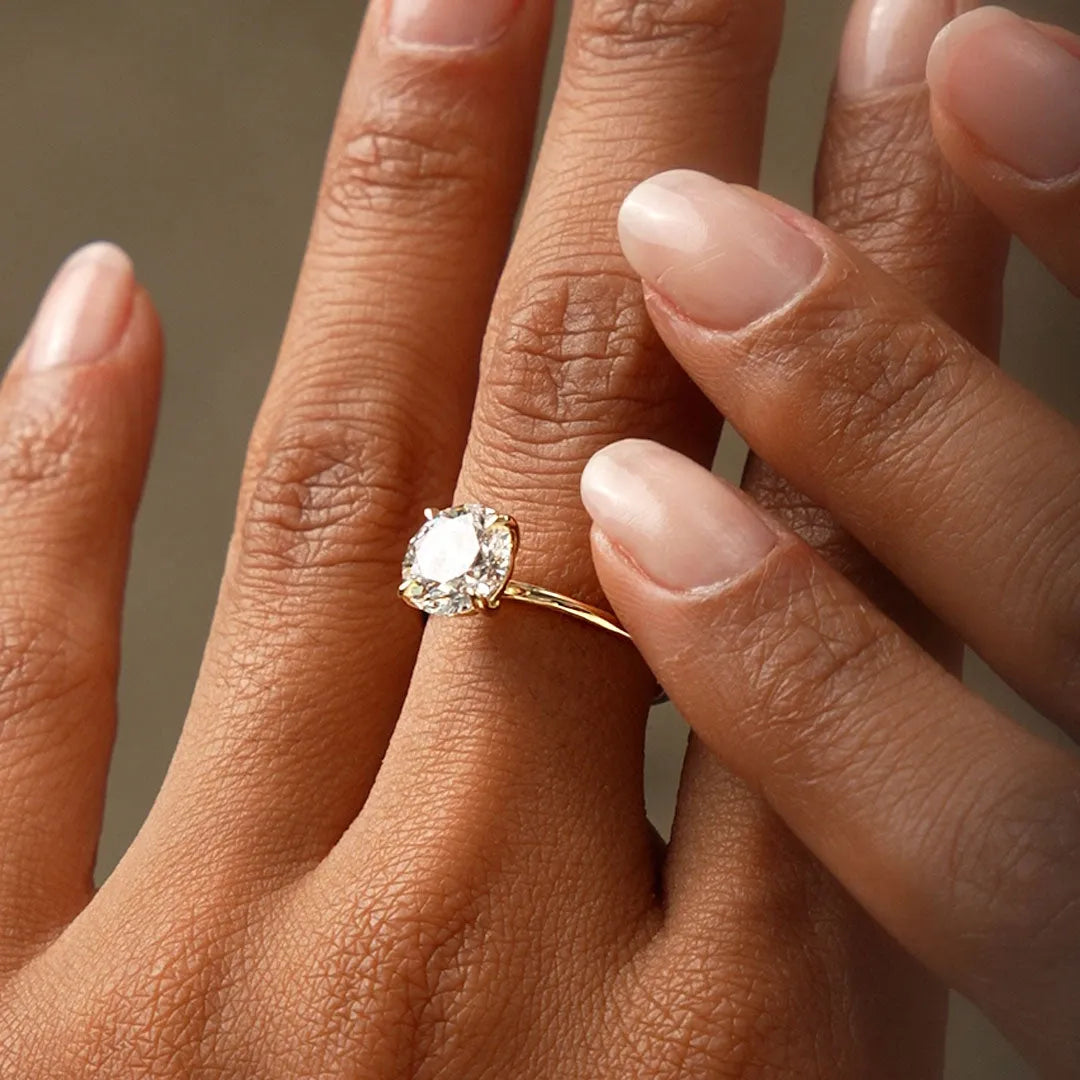 14k Gold 2.00 CTW Lab Grown Diamond Round Brilliant Engagement Ring Prong Setting IGI Certified