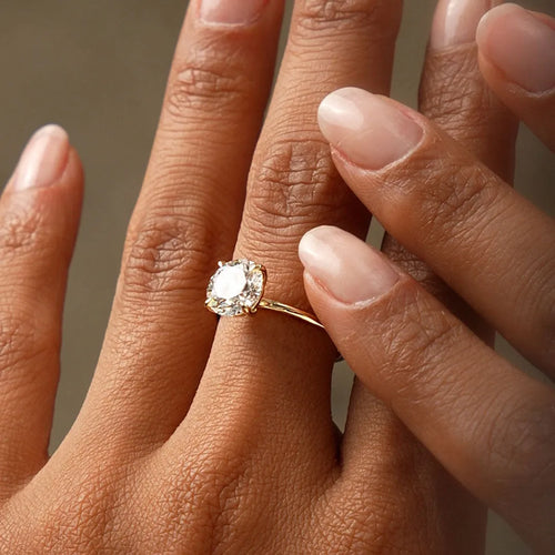 14k Gold 2.00 CTW Lab Grown Diamond Round Brilliant Engagement Ring Prong Setting IGI Certified