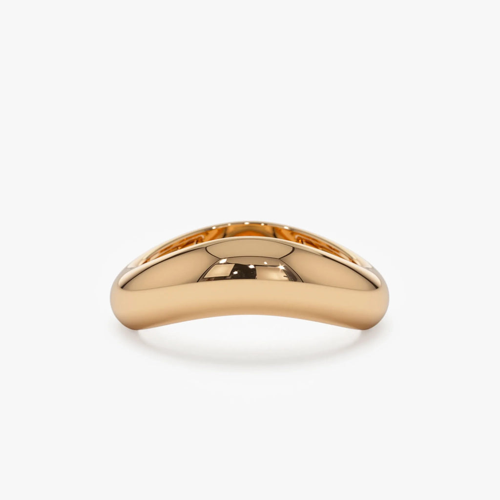 14k Solid Gold Amorphic Shaped Figure Graduated Band Ring