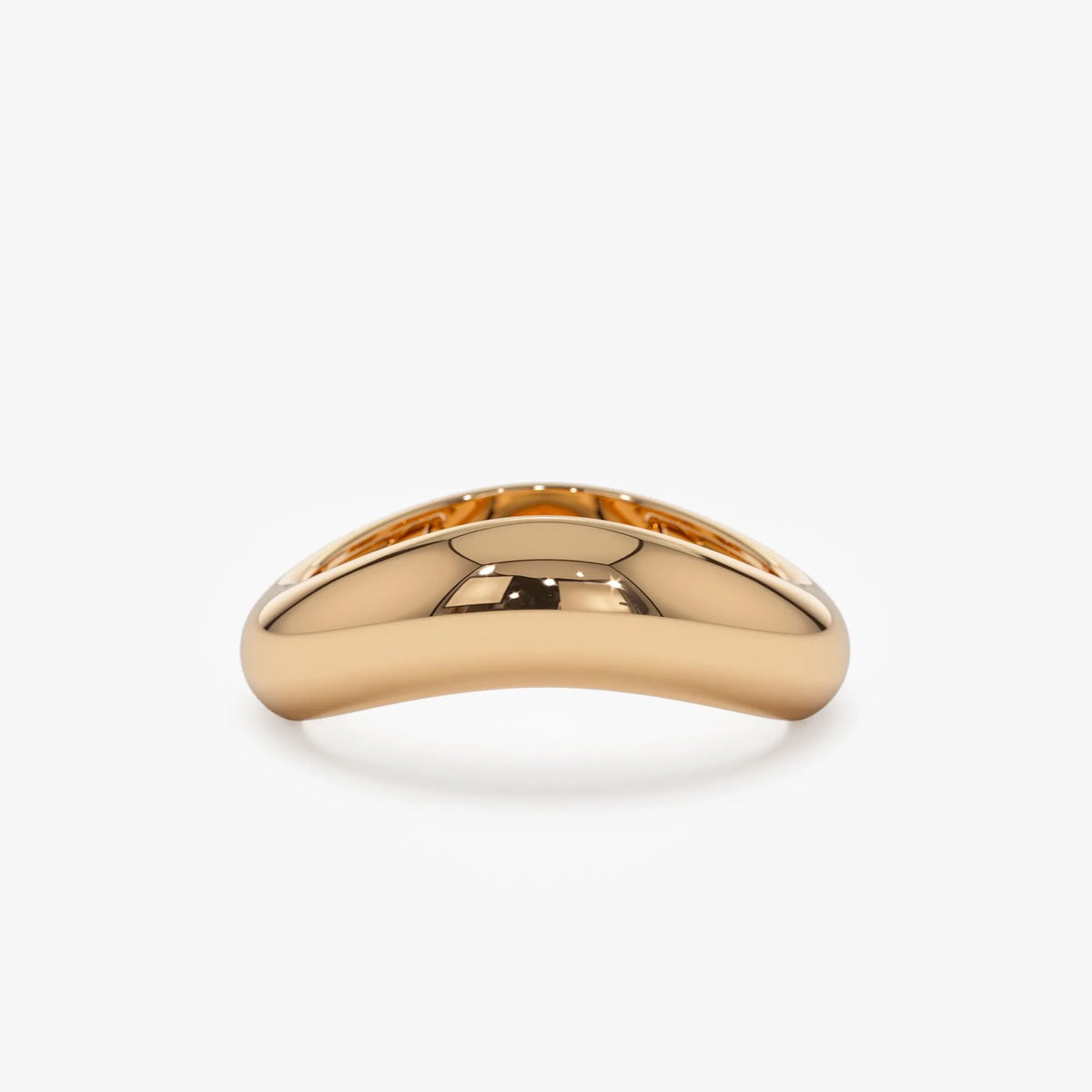 14k Solid Gold Amorphic Shaped Figure Graduated Band Ring