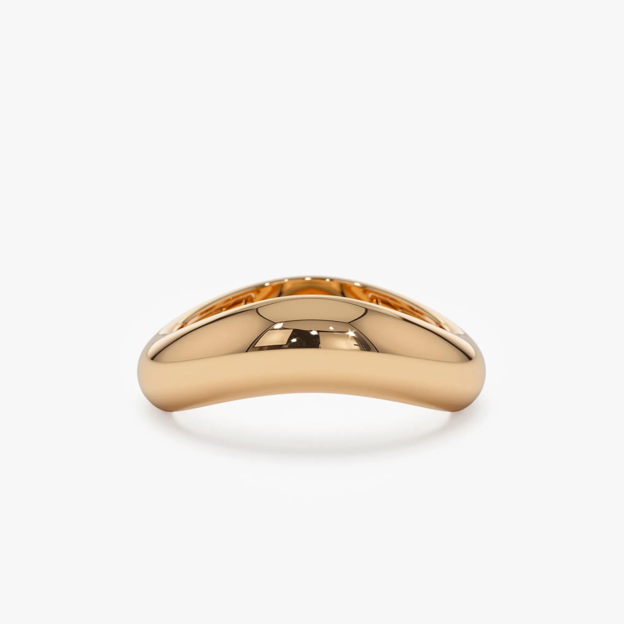 14k Solid Gold Amorphic Shaped Figure Graduated Band Ring