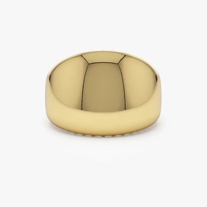 14k Solid Gold Chunky Graduated Dome Statement Ring