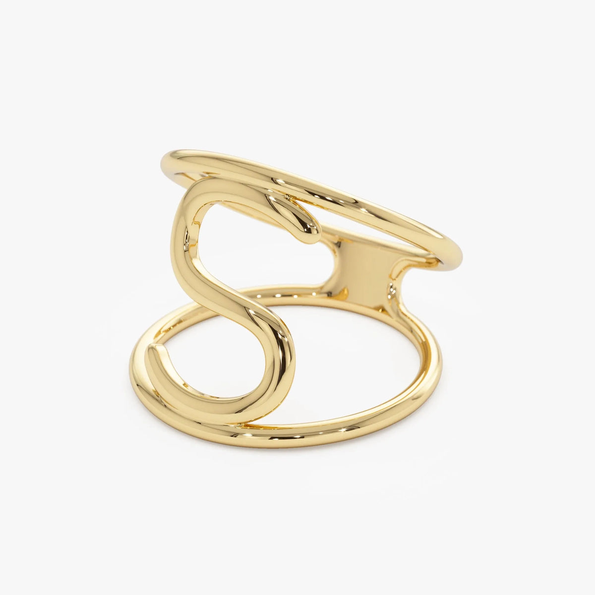 14K Solid Gold Personalized Initial Ring Custom Jewelry