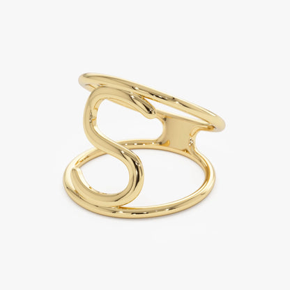 14K Solid Gold Personalized Initial Ring Custom Jewelry