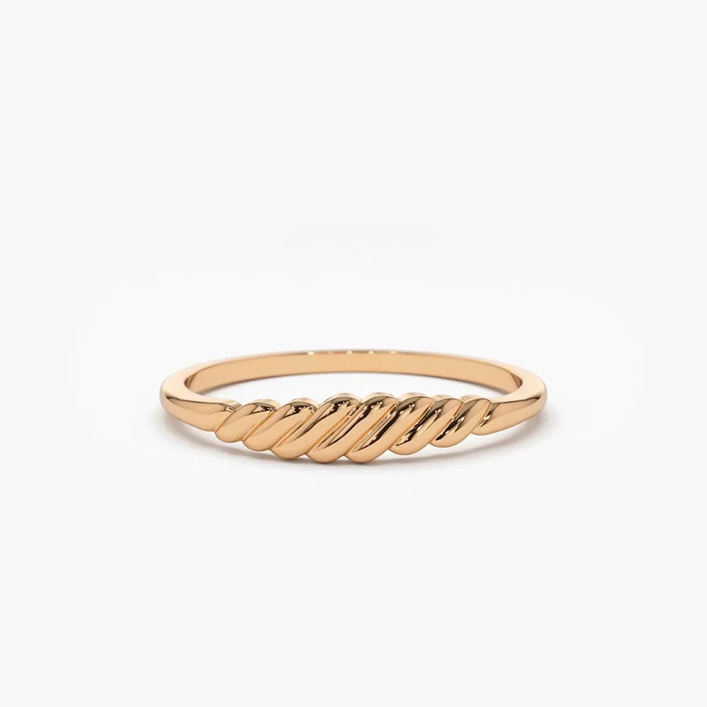 14K Solid Gold 2.85mm Pluto Minimalist Wedding Band Ring