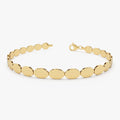 14k Gold Wide Oval Link Stacking Chain Bracelet