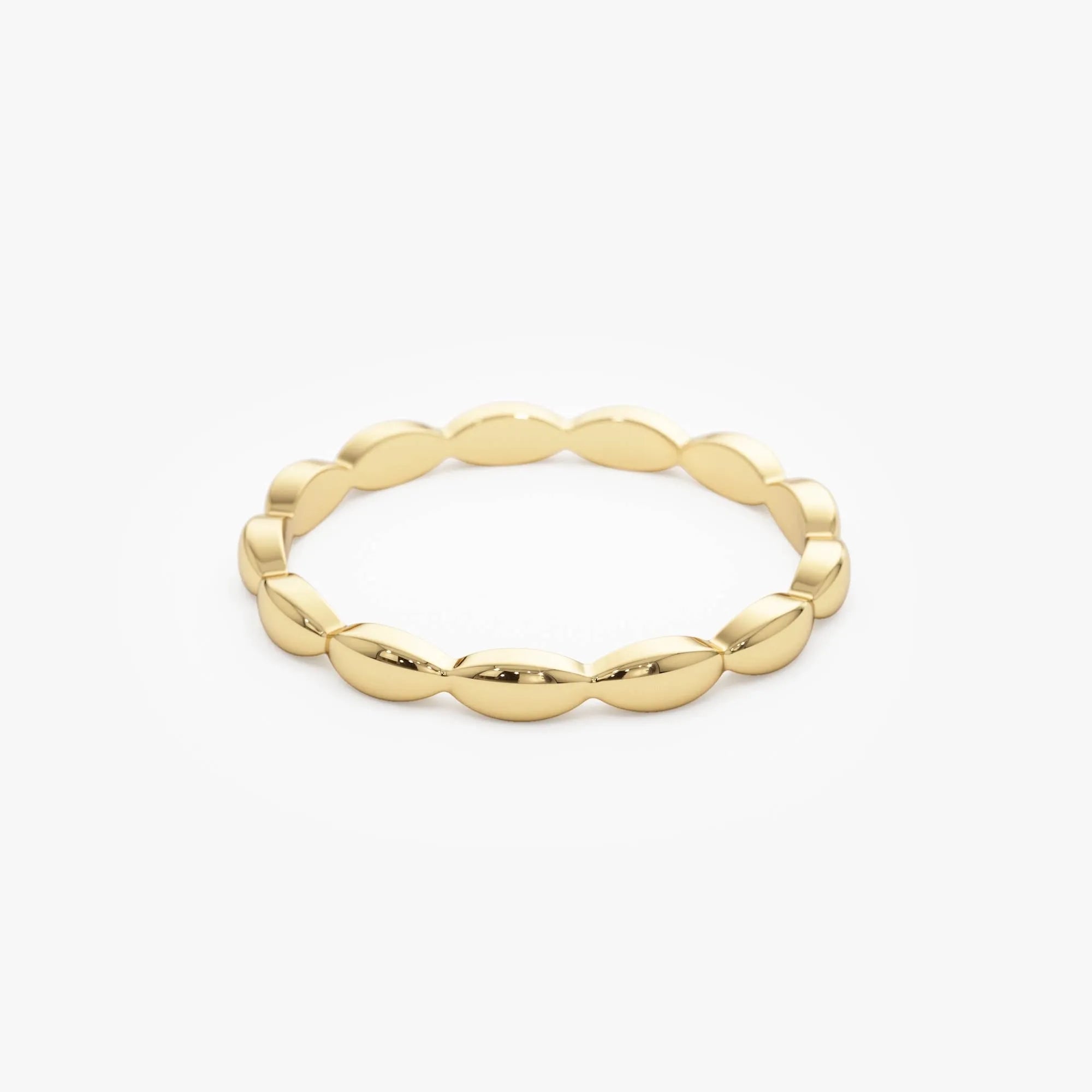 14k Gold Marquise Shape Ring 1.85mm Wide Minimalist Band