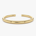 14k Solid Yellow Gold Thick Open Cuff Bangle Bracelet