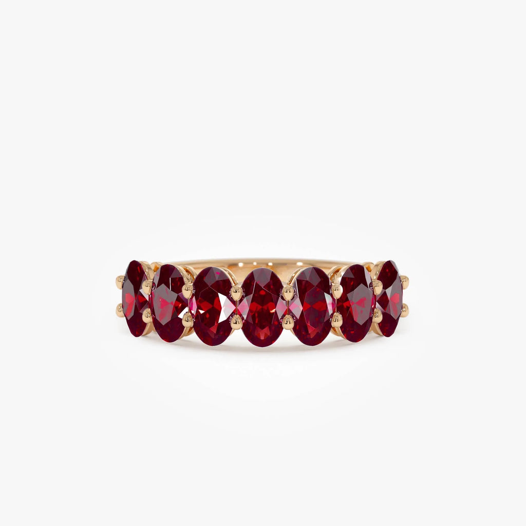 14k Gold Ruby Oval Cut Basket Setting Ring 2.70 ctw