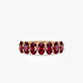 14k Gold Ruby Oval Cut Basket Setting Ring 2.70 ctw