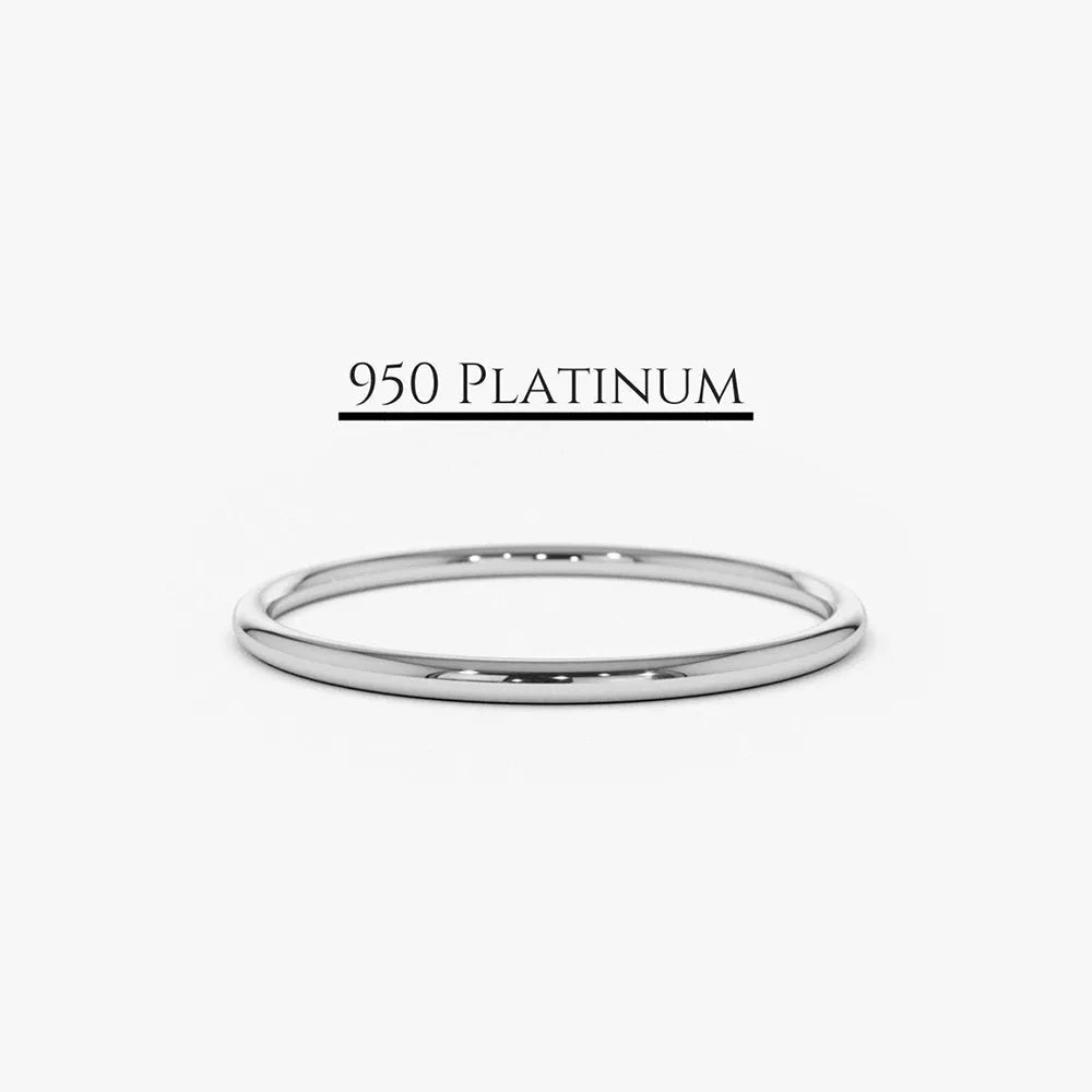 Platinum 1.2MM Plain Wedding Band