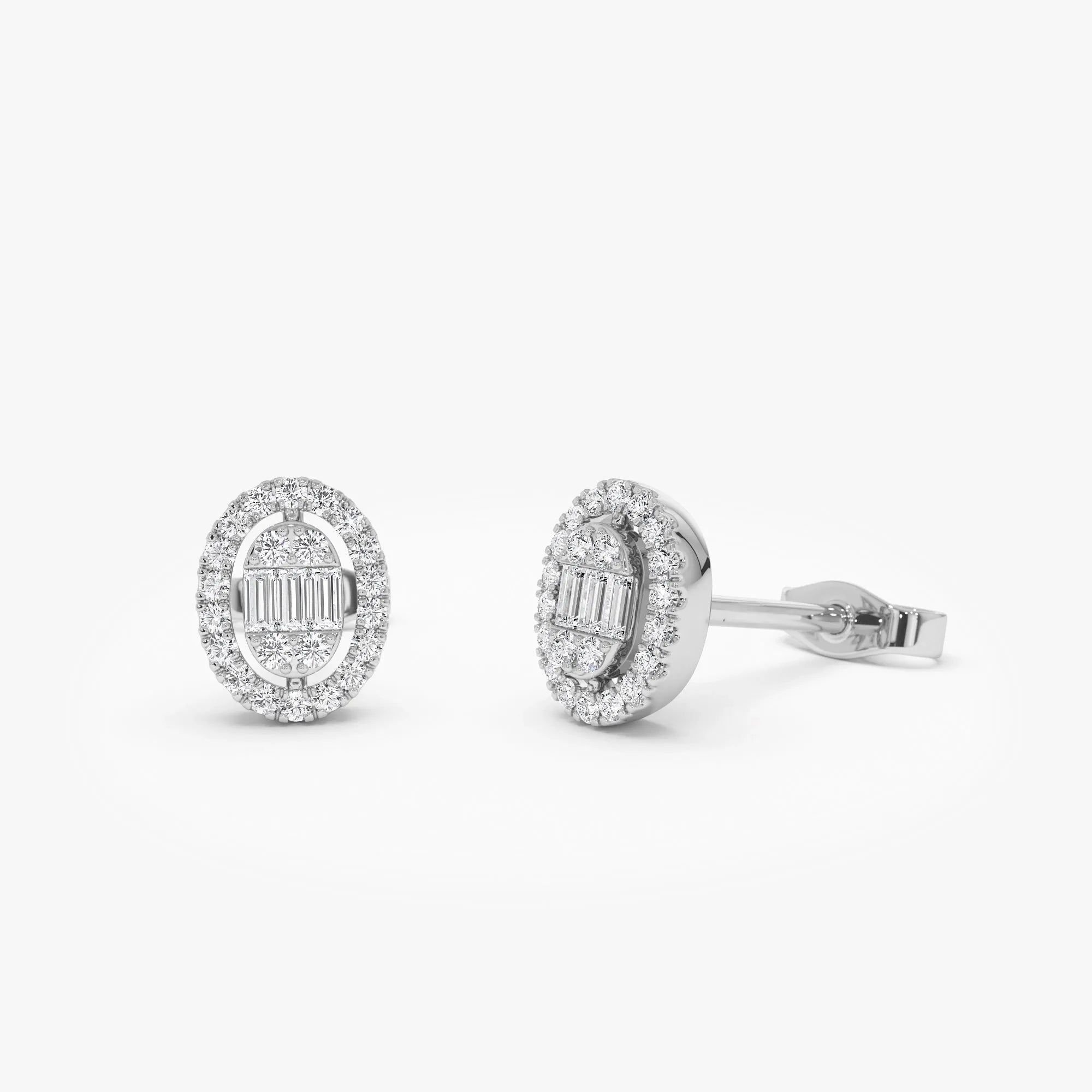 14k Gold Diamond Baguette and Round Cut Crossover Ring 0.25 ctw