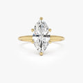 14k Gold 2.10 Ctw Marquise Lab Grown Diamond Hidden Halo Engagement Ring
