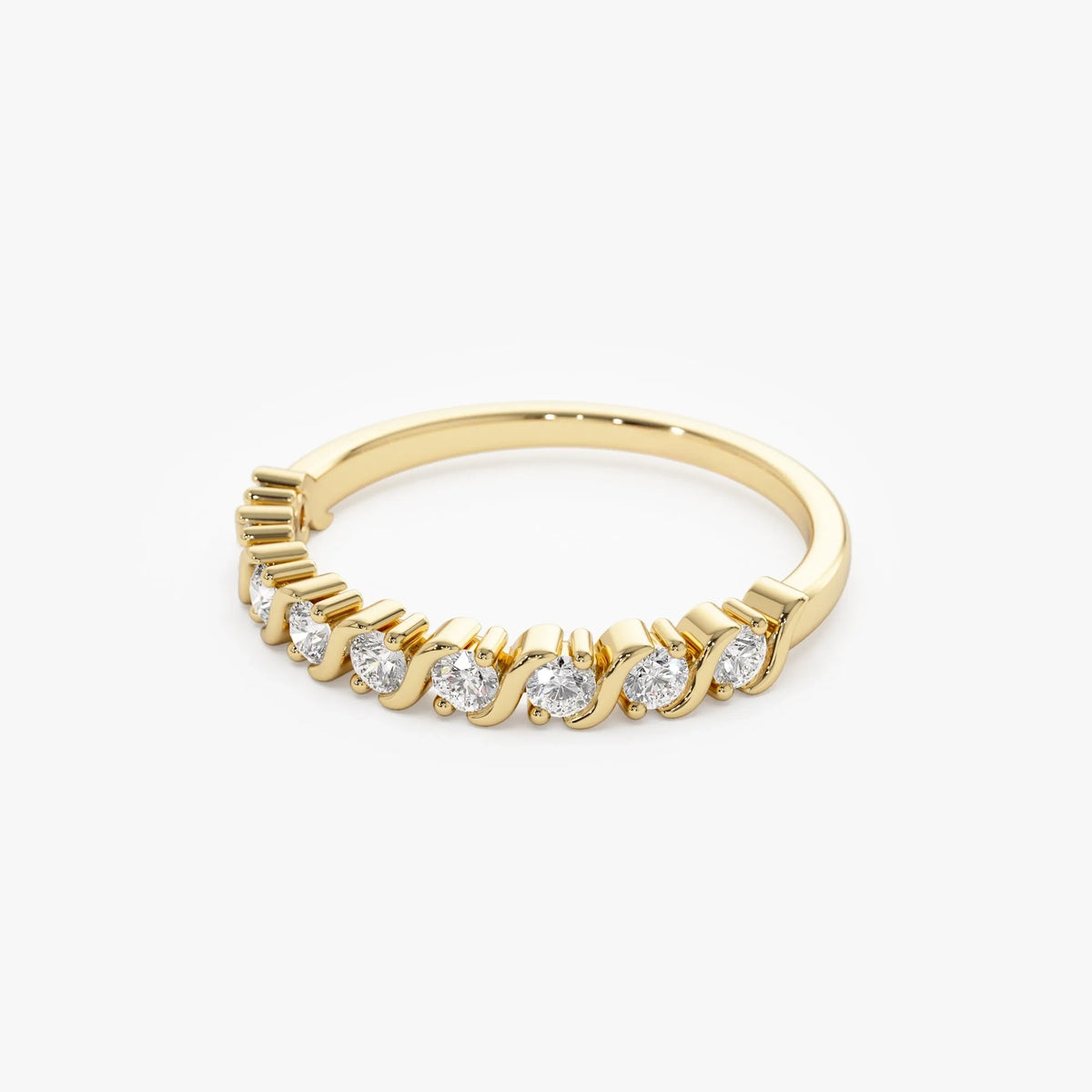 14K Gold Round Diamond Womens Wedding Ring 0.27 ctw Prong Set