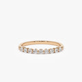 14K Solid Gold Round Diamond 0.30 Carat Single Shared Prong Wedding Ring
