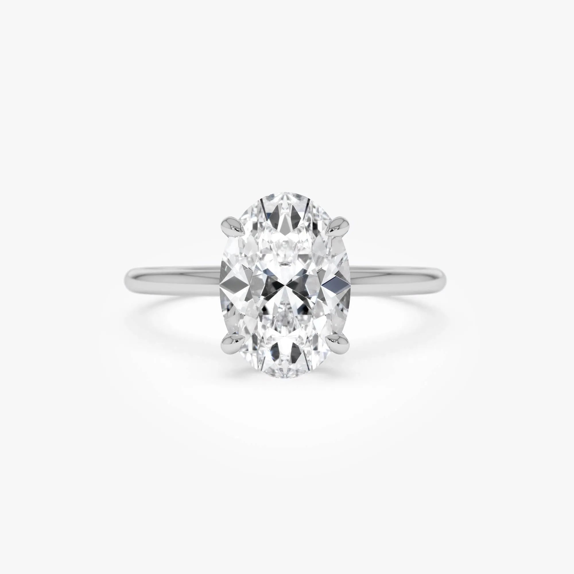 14k Gold 2.00 Carat Oval Cut Lab Grown Diamond Prong Setting Engagement Ring Odessa