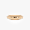 14k Gold Tapered Dome Ring 3.75mm Wide Band