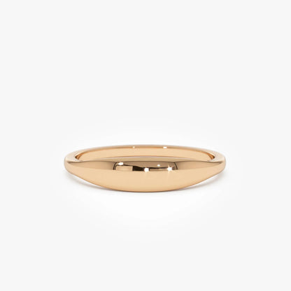 14k Gold Tapered Dome Ring 3.75mm Wide Band