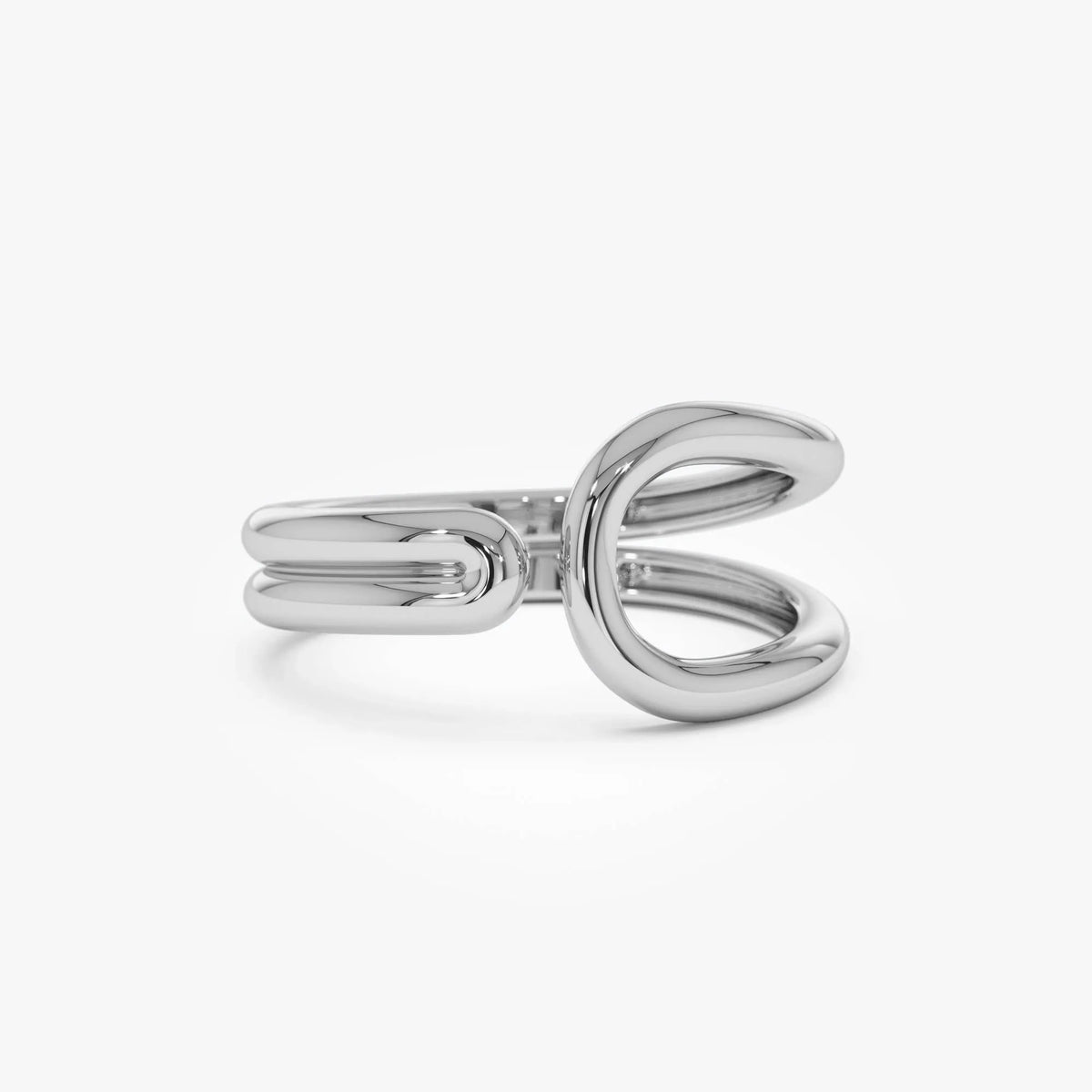 14k Solid Gold Modern Minimalist Tapered Statement Ring