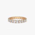14k Gold Round Diamond Full Eternity Ring Basket Setting 2.25ctw