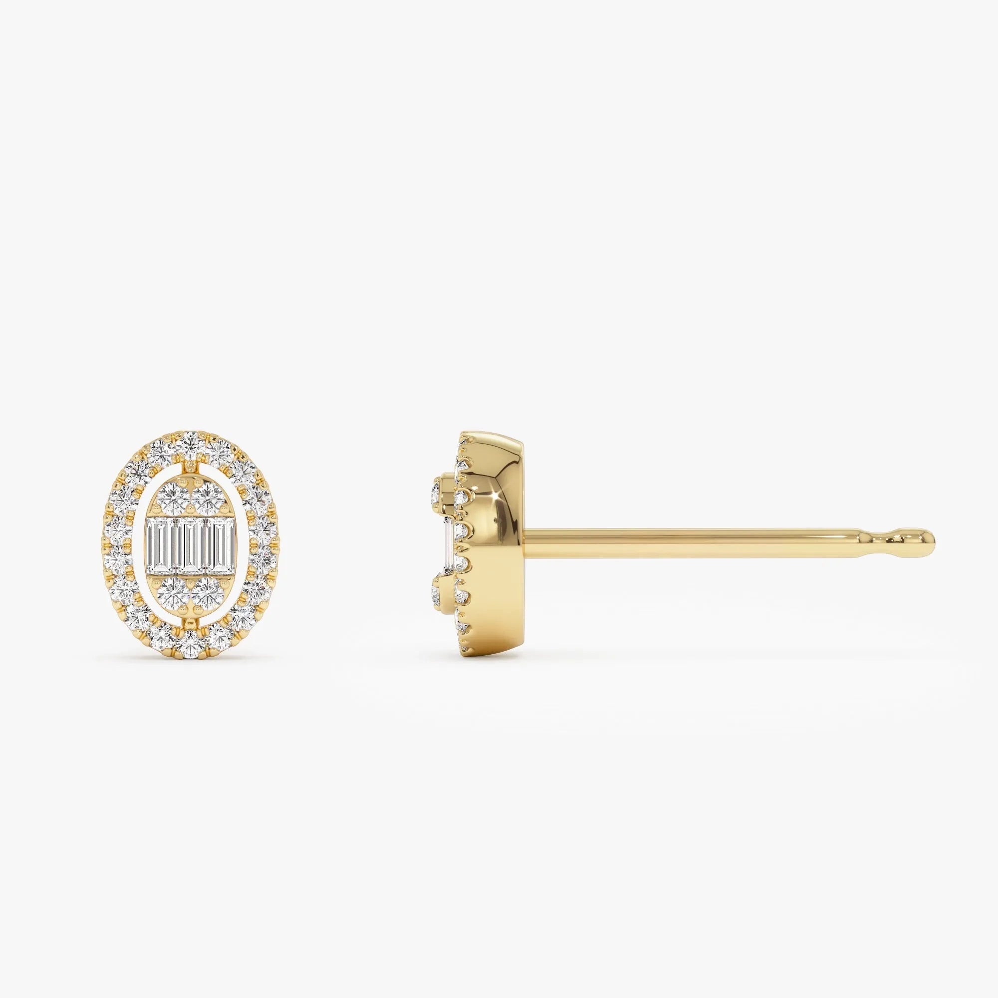 14k Gold Diamond Baguette and Round Cut Crossover Ring 0.25 ctw