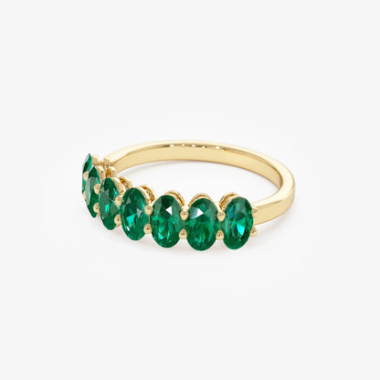 14K Solid Gold Oval Emerald Basket Setting Ring 2.22 CTW Handcrafted Custom Jewelry