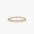 14k Gold Round Diamond 0.25 ctw Stacking Wedding Band