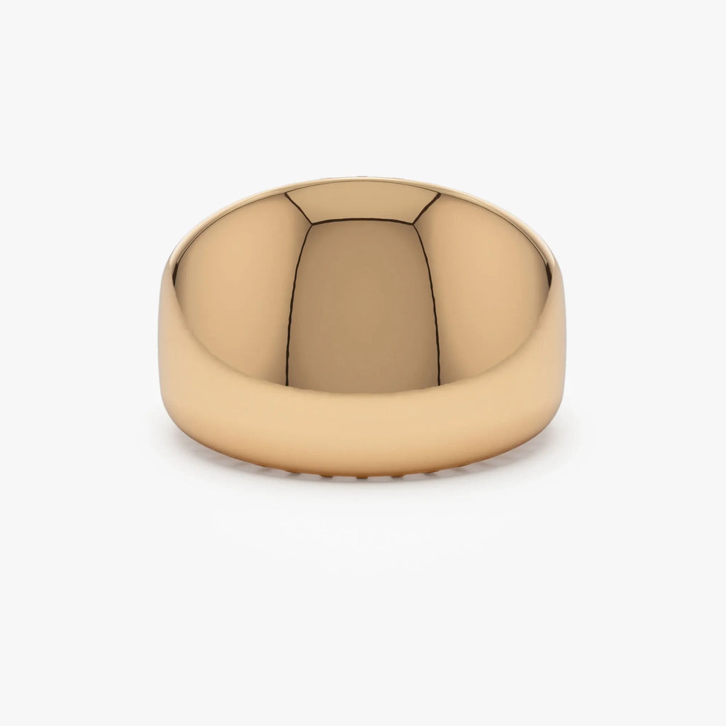 14k Solid Gold Chunky Graduated Dome Statement Ring