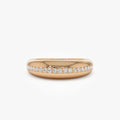 14K Solid Gold Round Diamond 0.20 Carat Dome Balloon Ring