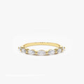 14k Gold Marquise Cut Diamond Shared Prong Band 0.56 ctw