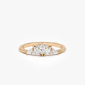 14k Solid Gold Marquise Diamond 0.30 Carat Stackable Band Ring