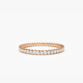 14k Gold Round Diamond Full Eternity Ring 0.75 CTW
