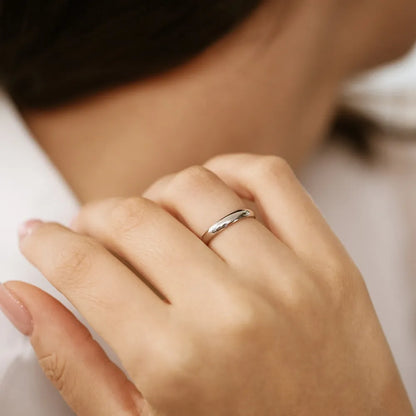 Solid Platinum 3mm Dome Handmade Wedding Band Ring