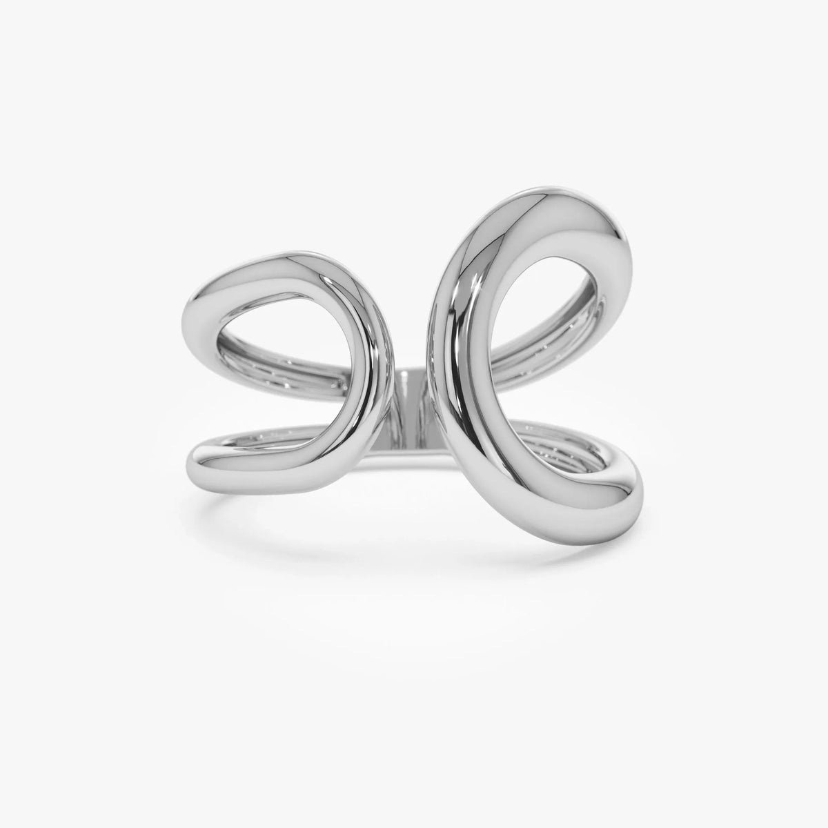 14k Solid Gold Bold Graduated Wide Band Statement Ring