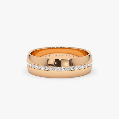 14K Solid Gold Round Diamond 0.47 Carat 5mm Wide Full Eternity Ring