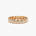 14k Solid Gold Round Diamond Double Row Eternity Ring 0.34 Carat