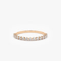 14K Solid Gold 0.30 CTW Round Diamond Single Shared Prong Wedding Ring