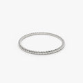 950 Platinum Braided Twist Stackable Wedding Band Ring