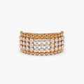 14k Solid Gold Round Diamond 0.82 Carat Floating Bubble Band Ring