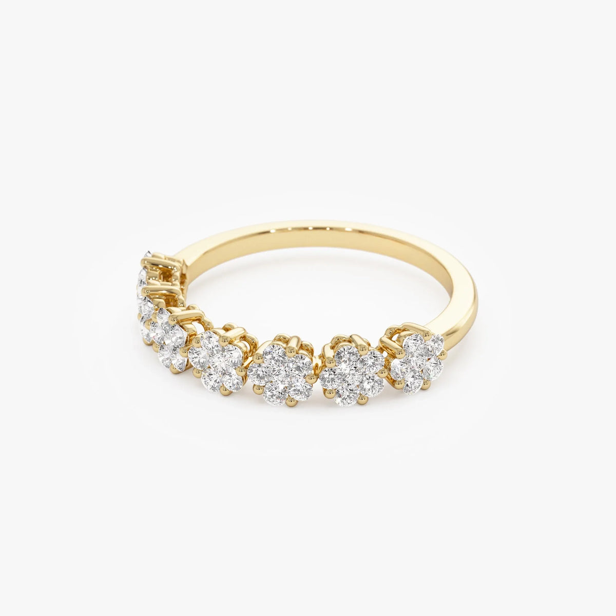 14K Solid Gold Round Diamond 0.50 Carat Illusion Setting Wedding Ring