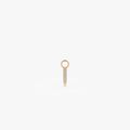 14k Gold Diamond Spike Hoop Earring Charm 0.04 ctw
