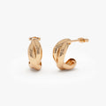 14k Gold Chunky Twisted Hoop Earrings 16mm x 6.8mm