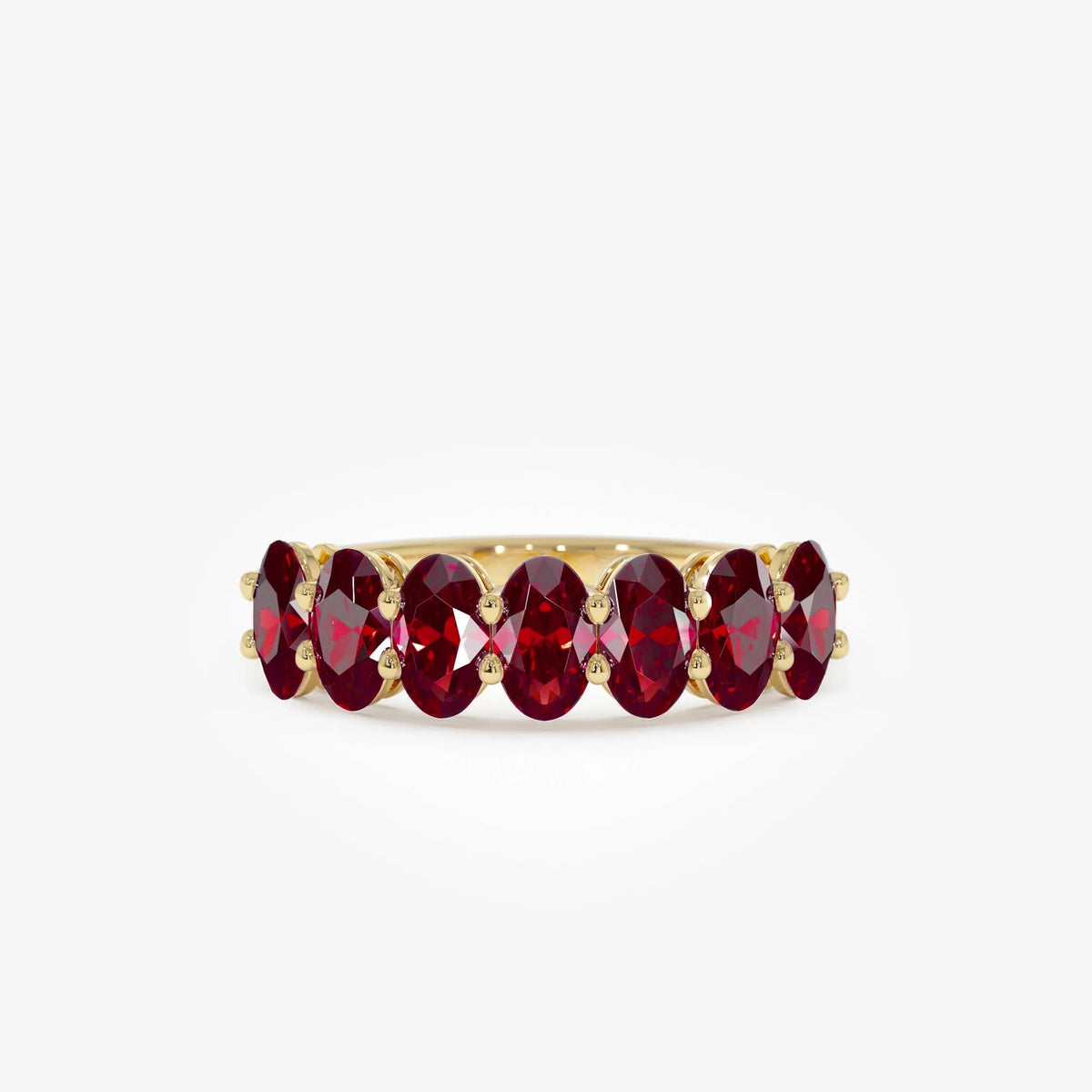 14k Gold Ruby Oval Cut Basket Setting Ring 2.70 ctw