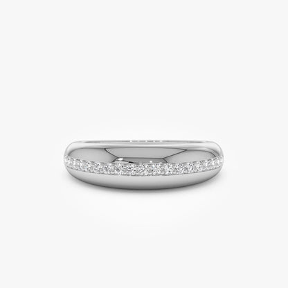14K Solid Gold Round Diamond 0.20 Carat Dome Balloon Ring