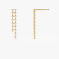 14k Gold Diamond Round Cut Chandelier Earrings 0.65 ctw